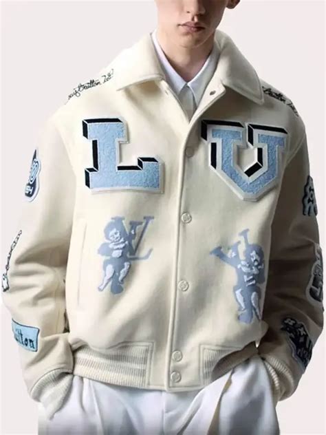 lv nba varsity jacket|louis vuitton white varsity jacket.